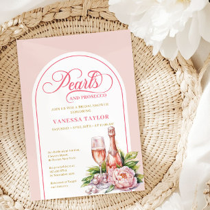 Modern Blush and Gold Bridal Shower Invitation