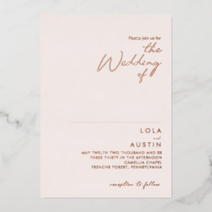 Modern Blush And Rose Gold The Wedding Of Real