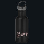 Modern Blush Dusty Pink Monogram and Name  532 Ml Water Bottle<br><div class="desc">The Modern Blush Dusty Pink Monogram and Name Stainless Steel Water Bottle combines elegance and practicality. This water bottle features a sleek blush dusty pink design and can be personalised with a monogram and name, making it a chic accessory for staying hydrated. Made from high-quality stainless steel, it is durable...</div>