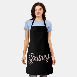 Modern Blush Dusty Pink Monogram and Name Apron