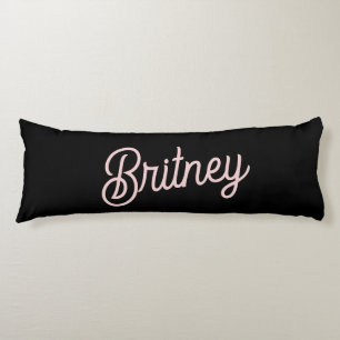 Modern Blush Dusty Pink Monogram and Name  Body Cushion