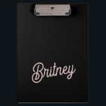 Modern Blush Dusty Pink Monogram and Name  Clipboard<br><div class="desc">The Modern Blush Dusty Pink Monogram and Name Clipboard combines style and functionality. It features a chic blush dusty pink background with a personalised monogram and name, making it both a practical and stylish accessory. Ideal for keeping notes, documents, or to-do lists secure and organised, this clipboard adds a touch...</div>