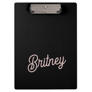 Modern Blush Dusty Pink Monogram and Name  Clipboard