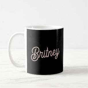 Modern Blush Dusty Pink Monogram and Name  Coffee Mug