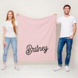 Modern Blush Dusty Pink Monogram and Name  Fleece Blanket<br><div class="desc">The Modern Blush Dusty Pink Monogram and Name Fleece Blanket offers both comfort and sophistication, making it a perfect addition to your home decor. This cosy fleece blanket features a soft blush dusty pink background, personalised with a stylish monogram and name, adding a unique and elegant touch. Made from high-quality,...</div>