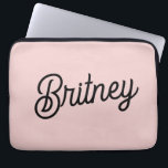 Modern Blush Dusty Pink Monogram and Name  Laptop Sleeve<br><div class="desc">The Modern Blush Dusty Pink Monogram and Name Laptop Sleeve is a chic and functional accessory for your tech gear. It features a sophisticated blush dusty pink colour with a modern script of your monogram and name, blending style with personal touch. Designed to protect your laptop from scratches and bumps,...</div>