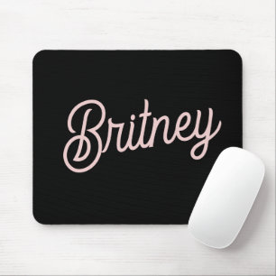 Modern Blush Dusty Pink Monogram and Name  Mouse Pad