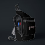 Modern Blush Dusty Pink Monogram and Name  Sling Bag<br><div class="desc">The Modern Blush Dusty Pink Monogram and Name Sling Bag offers a stylish and convenient way to carry essentials. With its sophisticated blush dusty pink hue and personalised monogram and name, this sling bag is both functional and fashionable. Ideal for casual outings or travel, it provides easy access to belongings...</div>