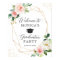 Modern Blush Floral Graduation Party Welcome Sign