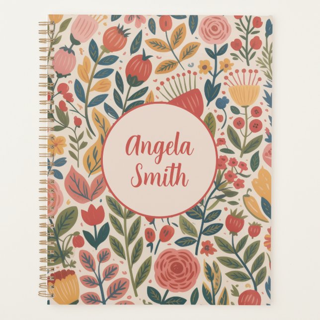 Modern Blush Floral Planner (Front)