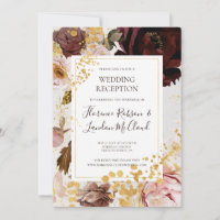 Modern Blush Floral Watercolor Reception