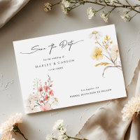 Modern Blush Floral Wildflower Spring Wedding