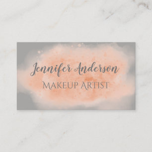 Modern Blush Makeup Artist Appointment Card