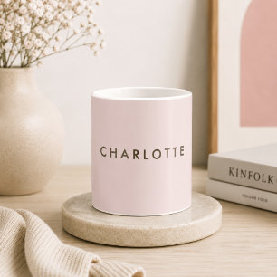 Modern Blush Personalised Name Coffee Mug