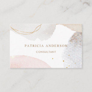 Modern blush pink abstract business card