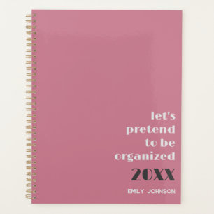 Modern Blush Pink Be Organised Personalised Planner