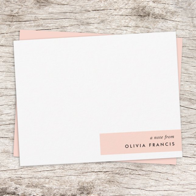 Modern Blush Pink Feminine Minimalist Simple Card (Creator Uploaded)