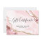 Modern Blush Pink Gold Agate Certificate Gift Card