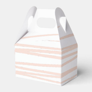 Modern Blush Pink Lines Abstract Art  Favour Box