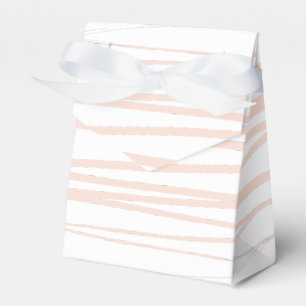 Modern Blush Pink Lines Abstract Art  Favour Box