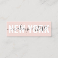 Modern blush pink makeup artist script signature