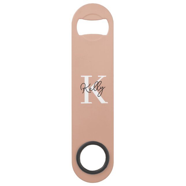 Modern Blush Pink Monogram Script (Front)
