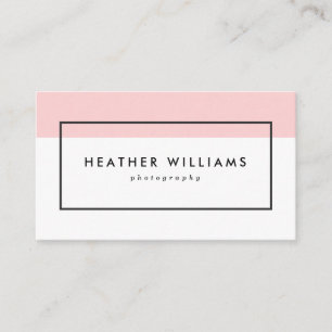 Modern Blush Pink Photography Business Cards
