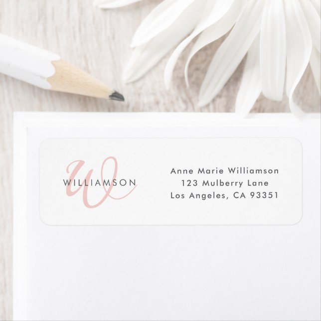 Modern Blush Pink Script Monogram (Insitu)