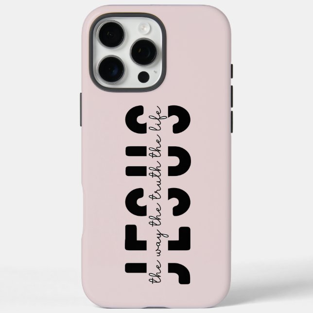 Modern Blush Pink Scripture iPhone  Case-Mate iPhone Case (Back)