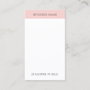 Modern Blush Pink Simple Trendy Elegant Template Business Card