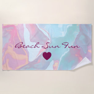 Modern Blush Pink Soft Mint Gold Luxury Collection Beach Towel