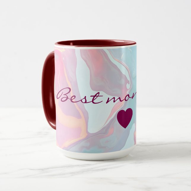 Modern Blush Pink Soft Mint Gold Luxury Collection Mug (Front Left)