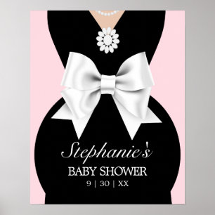 Modern Blush Pink Tiffany Baby Shower Welcome Sign