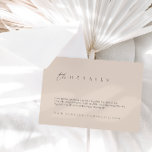 Modern Blush Pink Wedding Details Enclosure Card<br><div class="desc">Design features an handwritten font and modern minimalist design. Designed to coordinate with for the «SERENA» Wedding Invitation Collection. To change details, click «Personalise». To move the text or change the size, font, or colour, click «Click to customise further» It. View the collection link on this page to see all...</div>
