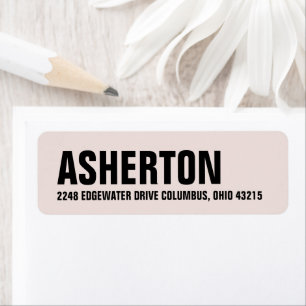 Modern blush return address
