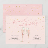modern blush simple pop the bubbly, chic champagne