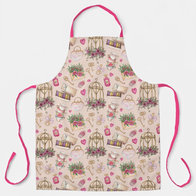 Modern Blush Tea Party Apron (Front)