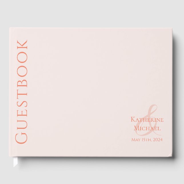 Modern Blush-Wedding Guest Book (Front)