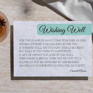 Modern Blush Wishing Well Card Template - Minimali
