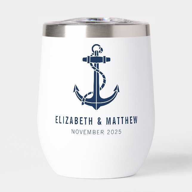 Modern Boat Anchor Beach Wedding Swag Custom (Front)