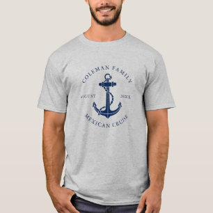 Modern Boat Anchor Family Name Nautical T-Shirt
