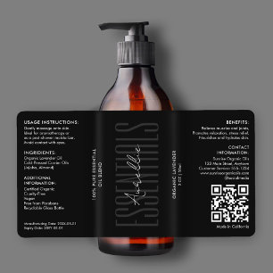 Modern Body Bath Beauty Black Oil Bottle Product