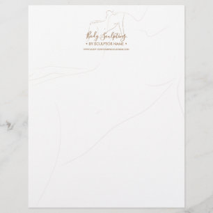 Modern Body sculpt contouring beauty tanning Custom Letterhead