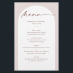 Modern Bohemian Arch Wedding menu card<br><div class="desc">Designed to coordinate with our Modern Boho Arch Collection, this modern menu card features the trendy & popular arch in white on beige pink background, paired with script font. For more advanced customisation of this design, e.g. changing layout, font or text size please click the "CUSTOMIZE" button above. Please contact...</div>