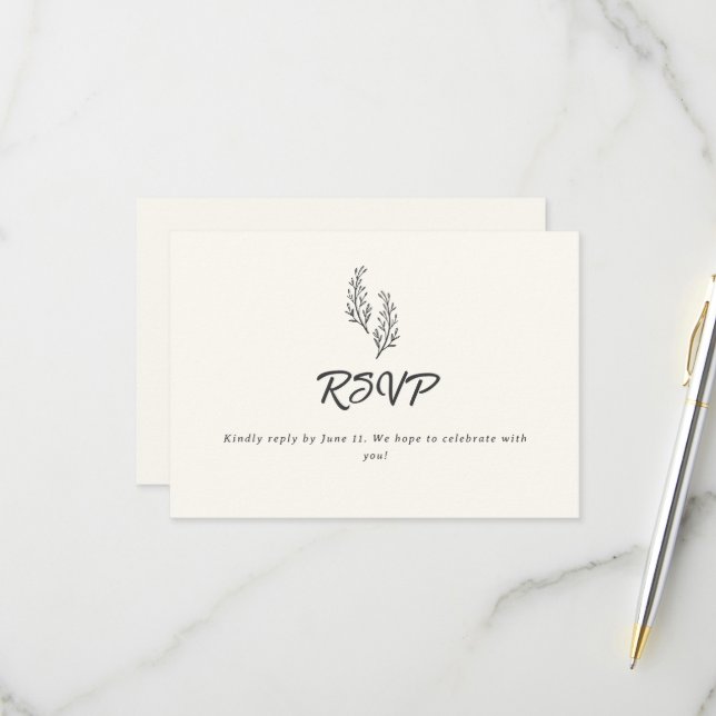 Modern Bohemian Desert Romance | RSVP Card (Front/Back In Situ)