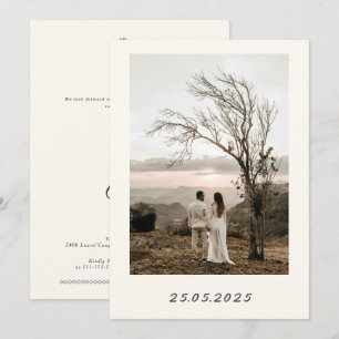 Modern Bohemian Desert Romance Wedding Invitation