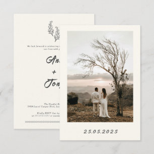 Modern Bohemian Desert Romance  Wedding Invitation
