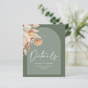 Modern Bohemian Sage Green Pampas grass Wedding