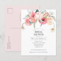 Modern bohemian style floral garden bridal shower