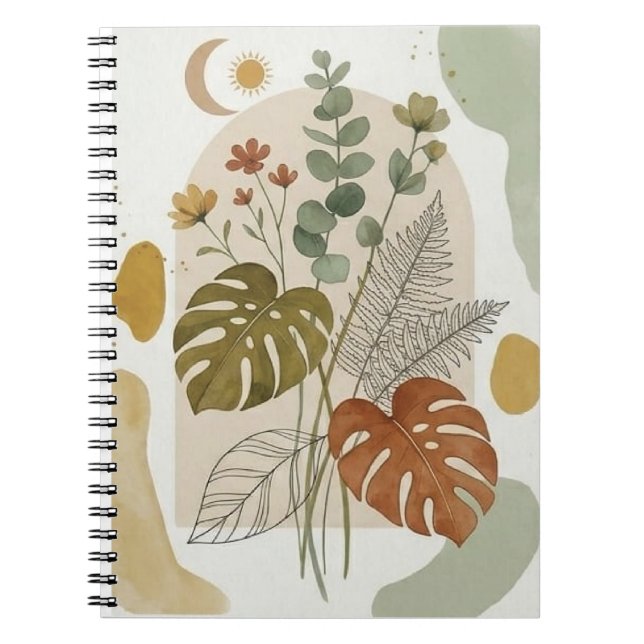 Modern Bohemian Watercolor Notebook (Front)